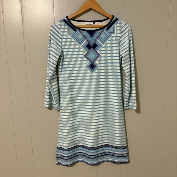 Cabana Life Geometric Shift Dress UPF 50+ 3/4 Sleeve Lightweight Breathable XS - Picture 2 of 9